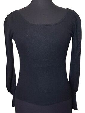 VINTAGE Columbus Circle Black Sweater Lambswool Blend Women's Size Small (READ)